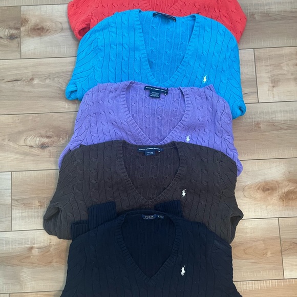 Five beautiful Ralph Lauren, cable-knit  sweaters - Picture 13 of 14